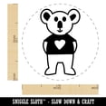 thumbnail image 2 of Koala in Heart Shirt Self-Inking Rubber Stamp Ink Stamper - Sky Blue Ink - Medium 1 Inch, 2 of 7