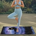 thumbnail image 4 of Xixirimido Black Cat Galaxy Print Sweat Towel Car Seat Cover for Gym Workout Athletic Running Towel for Outdoor Sports Universal Auto Front Seat Protector for Trucks, SUV, 4 of 8