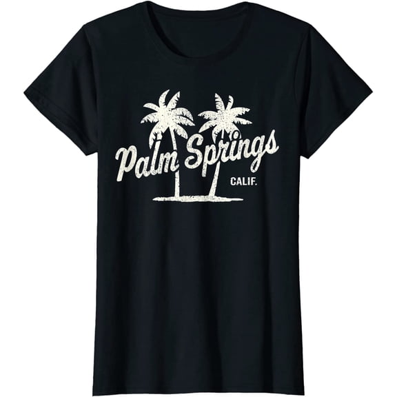 Palm Springs C.alifornia Vintage 70s Palm Trees Graphic T-Shirt