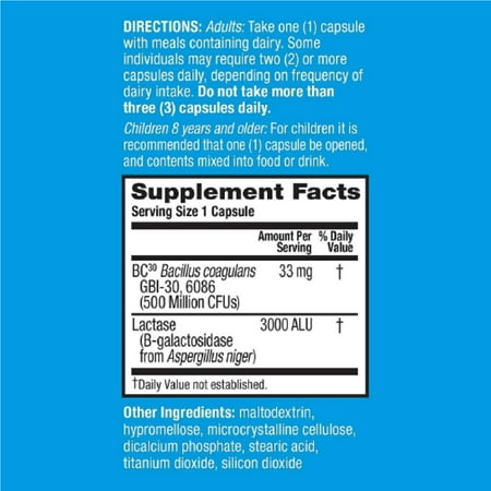 Digestive Advantage Daily Probiotics Lactose Support Supplement Unisex, 32 Ct