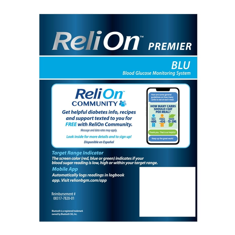 ReliOn Premier BLU Blood Glucose Monitoring System photo 3