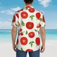 thumbnail image 6 of Kll Men'S Hawaiian Shirt Short Sleeve Button Down Beach Shirts-Fresh Red Tomato, 6 of 8