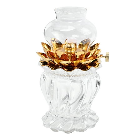 

NUOLUX 1pc Lotus Kerosene Lamp Household Kerosene Oil Lamp Buddhist Hall Oil Light