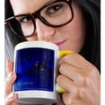 thumbnail image 2 of 3drose, Blue Ocean Lighthouse, Happy Fathers Day, 3d, 11oz Two-tone Yellow Mug, 2 of 6