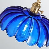 Plug in Pendant Light: 14.8ft Swag Cord with Rotating Switch, Blue Glass Hanging Lamp Fixture for Kitchen Island & Ceiling Hanging Lights - Walmart.com