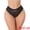 Black, variant on Women's Lace Thong with Bow Detail Low Rise Soft Bikini Underwear XL Black