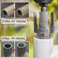 thumbnail image 6 of Integrated Internal & External Pipe Threading Tool, Dual-Function Pipe Thread Cutting Tool For 1/2" & 3/4"& 1" Pvc/Plastic Pipes, Electric Drill Compatible Pipe Threader,Pipe Threading Tool,A, 6 of 7