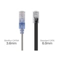 thumbnail image 3 of Monoprice Cat6A Ethernet Patch Cable - 14 Feet - Gray | Network Internet Cord - RJ45, 550Mhz, UTP, Pure Bare Copper Wire, 10G, 30AWG, 10-Pack - SlimRun Series, 3 of 5