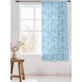 thumbnail image 3 of Sheer Curtains 72 Inches Long, Blue Spring Floral Semi Sheer Curtains Light Filtering Window Treatment, Farmhouse Flowers Elegant Pastoral Privacy Voile Drapes for Living Room Bedroom 52x72 Inch, 3 of 7