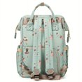 thumbnail image 4 of 1pc Cute Deer Pattern Backpack, Simple Green Backpack,Mommy Bag Backpack Large Capacity 2023 New Mother Father Bag Portable Multi-functional Out Bag, 4 of 5
