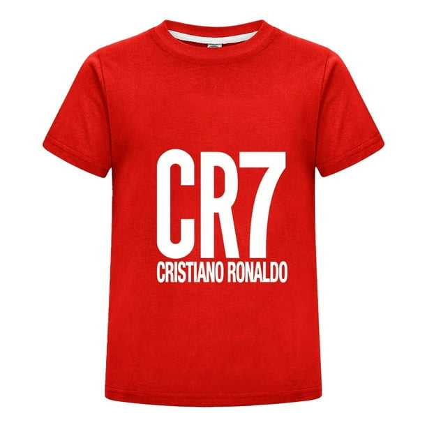 Camiseta CR7 para Niños con Estampado de Ronaldo y Playera de Futbol Infantil para Verano