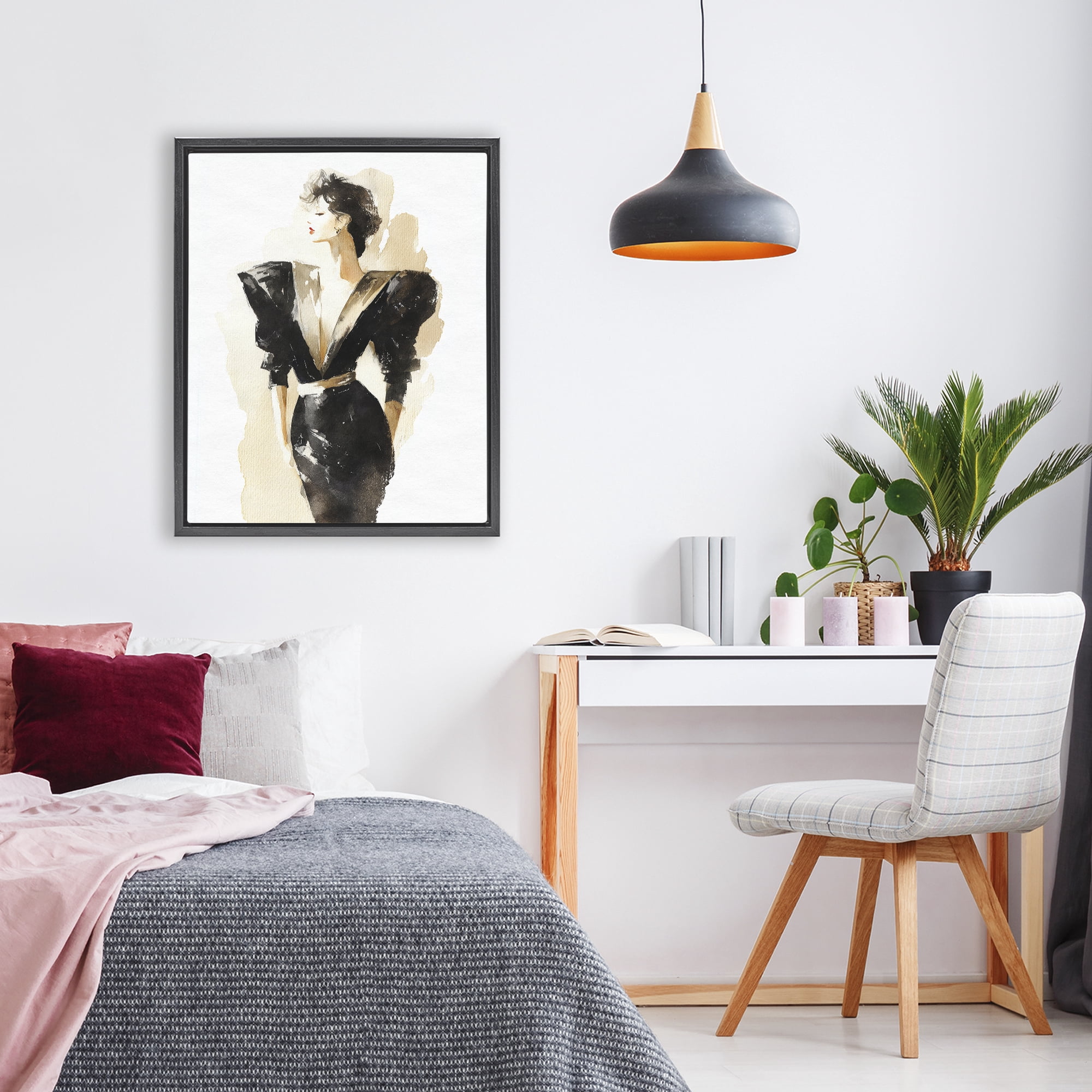 Stupell Industries Timeless Velvet Attitude Black Framed Floater Canvas Wall Art, design by Svetlana Aleynikova