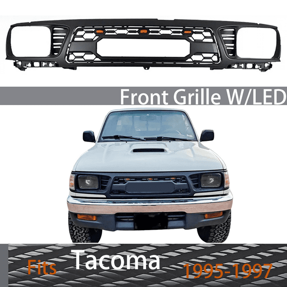 For Toyota Tacoma 1995-1997 TRD Style W/LED Front Grill