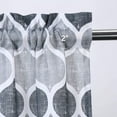 thumbnail image 2 of Cafe Curtains 24 Inch Length, Geometric Moroccan Printed Short Farmhouse Kitchen Decor Tier Curtains Small Half Window Curtains for Bathroom, 2 of 7