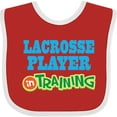 thumbnail image 3 of Inktastic Lacrosse Player in Training Boys or Girls Baby Bib, 3 of 4