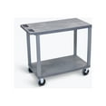 thumbnail image 2 of Luxor 18" x 32" Two Shelf Heavy Duty Flat Utility Cart - Gray, 2 of 2