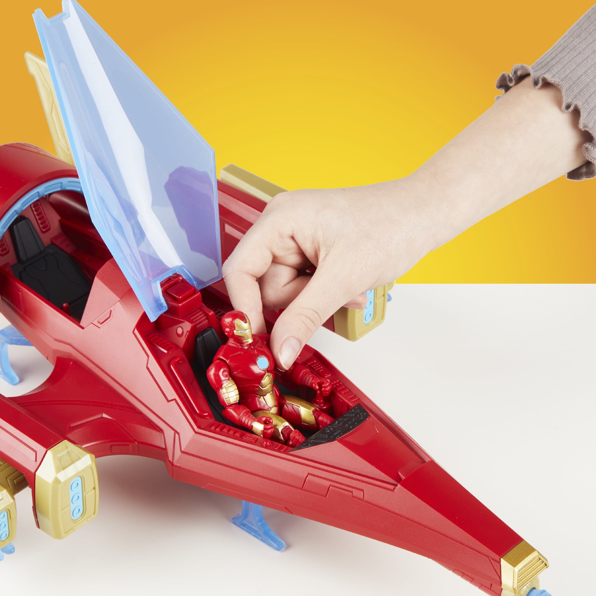 Avengers Epic Hero Series Iron Man Repulsor Blast Battle Jet Action Figure & Vehicle (4")