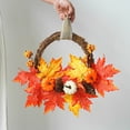 thumbnail image 5 of Halloween Fall Wreaths for Front Door - Maple Leaves Pumpkins - Fall Wreaths Artificial Wreath Decorations for Indoor Outdoor Thanksgiving Halloween Fall Decorations for Home, 5 of 8