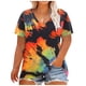 thumbnail image 1 of Camisetas de Manga Corta para Mujeres, Camiseta de Cuello Redondo con Impresión Casual Top Hecha de Poliéster Cómodo para Todo el Uso Diario de Temporada, Camisetas para Mujeres Casual, 1 of 4