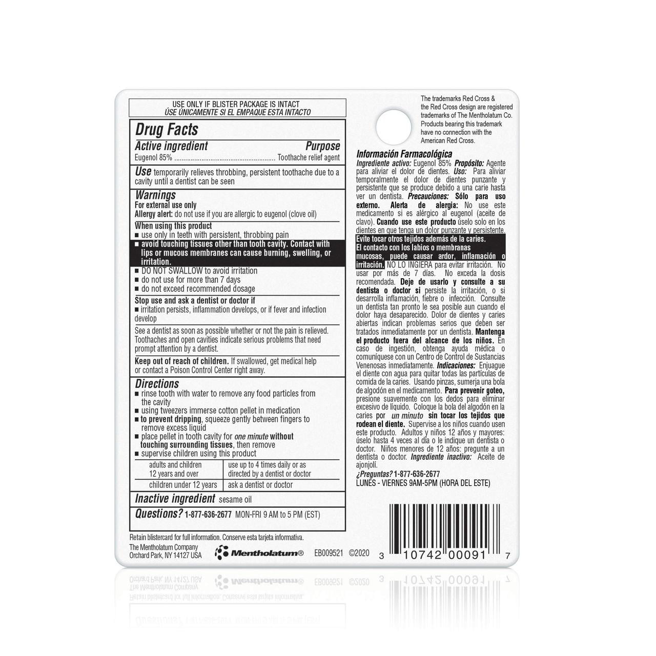 Red Cross Toothache Medication, 0.125 fl oz Bottle