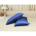 thumbnail image 6 of REGALWOVEN Set of 2 Satin Pillow Cases for Hair and Skin, Cooling Pillow Covers, Gift for Women Men Navy Queen, 6 of 8