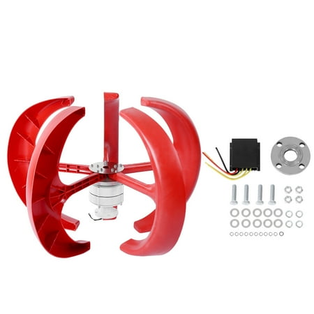 

600W DC12V Wind Turbine Vertical Wind Generator Kit Electricity Producer Equipment red