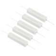 thumbnail image 1 of Unique Bargains 5 Pcs Résistances 20 Ohms, Résistance Ciment Céramique 10W Kit de Résistance Ciment de Puissance Tolérance 5 % pour Adaptateurs d'Alimentation Audio, 1 of 4