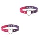 thumbnail image 3 of Guardurnaity Collar colorido Regalo dulce Collares punk Gargantillas de cuero de clavícula Diseño simple Gargantilla de corazón Púrpura + rojo Púrpura + rojo púrpura 2Conjunto, 3 of 6