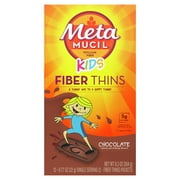 Metamucil Kids Fiber Supplement Thins, Wafers, Chocolate, 12 ct