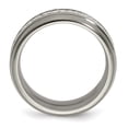 thumbnail image 2 of Edward Mirell Titanium&Sterling Silver Brushed&Polished 9mm Ring, 2 of 7