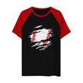 thumbnail image 2 of Birdeem Mode Femme Été Col Rond Loisirs Manches Courtes Imprimé Baseball, 2 of 4