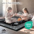 thumbnail image 4 of ODIKA 8'x10' Machine Washable Non-Slip Area Rug, Striking Monochrome Trellis Design High Traffic Rug, Black, 27022, 4 of 7
