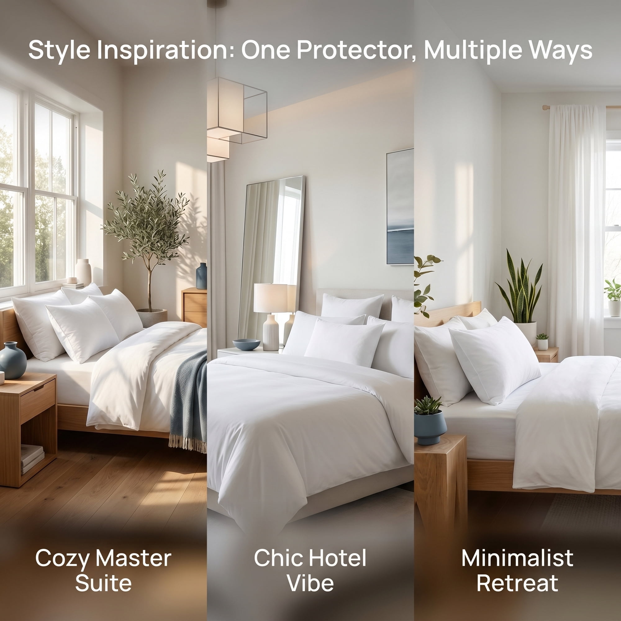 Unique Bargains Pillow Protectors with Zipper Breathable Cotton Throw Pillow Cover 21"x27"