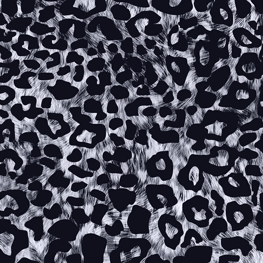 FREE SHIPPING!!! Snow Leapord Design Printed on 100% Cotton Quilting Fabric for DIY Projects by the Yard (White, Grey, Black)