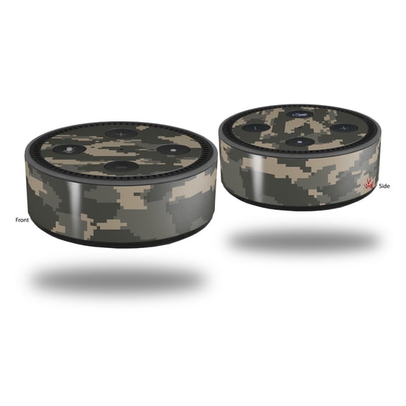 Skin Wrap Decal Set 2 Pack for Amazon Echo Dot 2 - WraptorCamo Digital Camo Combat (2nd Generation ONLY - Echo NOT INCLUDED)