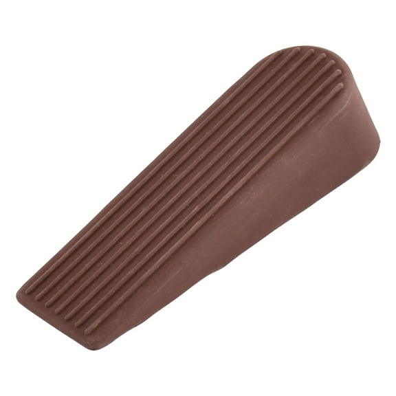 Soft Plastic Anti-slip  Wedge Door Stop Jam Block Brown