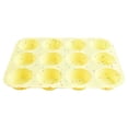 thumbnail image 4 of 12-Cup Nonstick Silicone Muffin Pan - Round Baking Mold for Cupcakes, Cakes & Pudding, Heat-Resistant (-60°C to 220°C), Easy Demold & Cleaning, Yellow, 33 x 25 x 0.8cm, 4 of 9