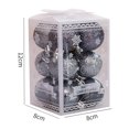 thumbnail image 5 of Juego de bolas decorativas de Navidad de 12 Uds., adornos de bolas colgantes de árbol (gris) Tmvgtek Oficina Multiescena Multifunción, 5 of 5