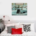 thumbnail image 5 of Orinice  Vintage Funny Black Cat Sink Co  Wash Your Paws Canvas Wall Art Trendy Cute Cat Painting Retro Bathroom  16x12in, 5 of 6