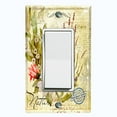 thumbnail image 1 of Metal Light Switch Plate Cover Floral Nature Postcard Newspaper Damask FLW088, 1 of 13