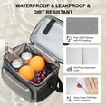 thumbnail image 4 of EVERFUN Insulated Cooler Bag Mini Lunch Box 12 Can Beach Lunchbag Leakproof Lunchbox for Work Gray, 4 of 8