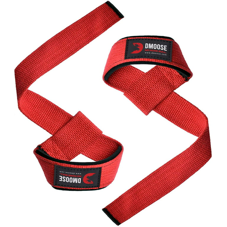 DMoose Lifting Straps, 24 inch (Pair) Wrist Straps for Weightlifting,  Deadlift, Powerlifting, Bodybuilding Gym Workout, Neoprene Padded Support  Cotton Straps for Max Hand Grip Strength Training, Straps -  Canada