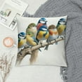 thumbnail image 2 of Watercolor Birds Pillows Decorative Throw Pillows,Hand-Painted Oil Painting Rustic Birds Square Pillow Cases,Cute Colorful Spring Summer Decorations for Home Couch Sofa Outdoor, 2 of 5