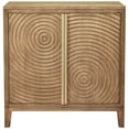 thumbnail image 4 of eHemco 2-Door Storage Cabinet with Geometric Ripple Carved Doors, Modern Retro Style, Natural Finish, 30 x 14 x 31 Inches, 4 of 9