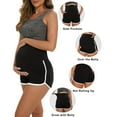 Uinagy Maternity Shorts Over The Belly with Pockets Pregnancy Shorts