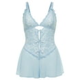 thumbnail image 5 of Adored by Adore Me Women's Ophelia Lace and Mesh Romper, Sizes S-3X, 5 of 6