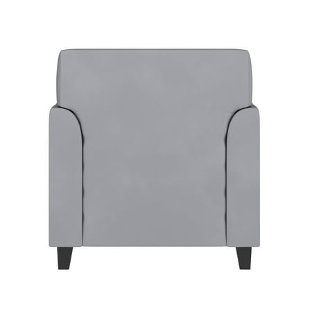 Flash Furniture - Hercules Diplomat Series LeatherSoft Chair with Clean Line Stitched Frame - Gray