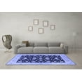 thumbnail image 3 of Ahgly Company Indoor Round Oriental Blue Industrial Area Rugs, 5' Round, 3 of 4
