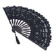 thumbnail image 3 of Abanico plegable con encaje de bambú y huesos, estilo vintage, con borlas, para decoración de ropa de alto rendimiento, regalo negro, 3 of 15