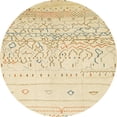 thumbnail image 1 of Ahgly Company Machine Washable Indoor Round Abstract Khaki Gold Area Rugs, 5' Round, 1 of 7